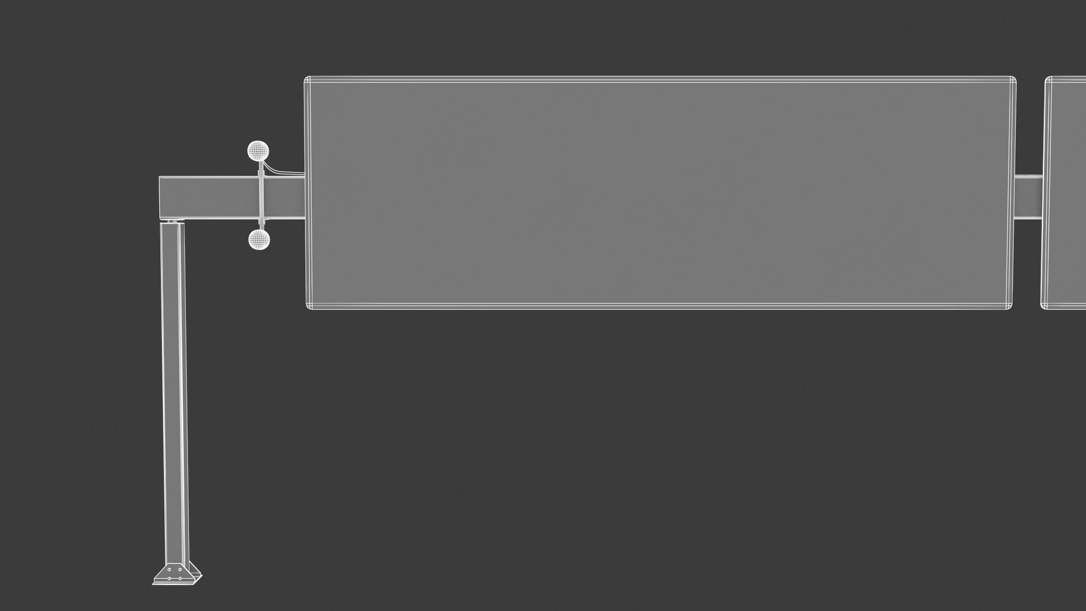 Highway Sign 05 Low-poly 3D model_30