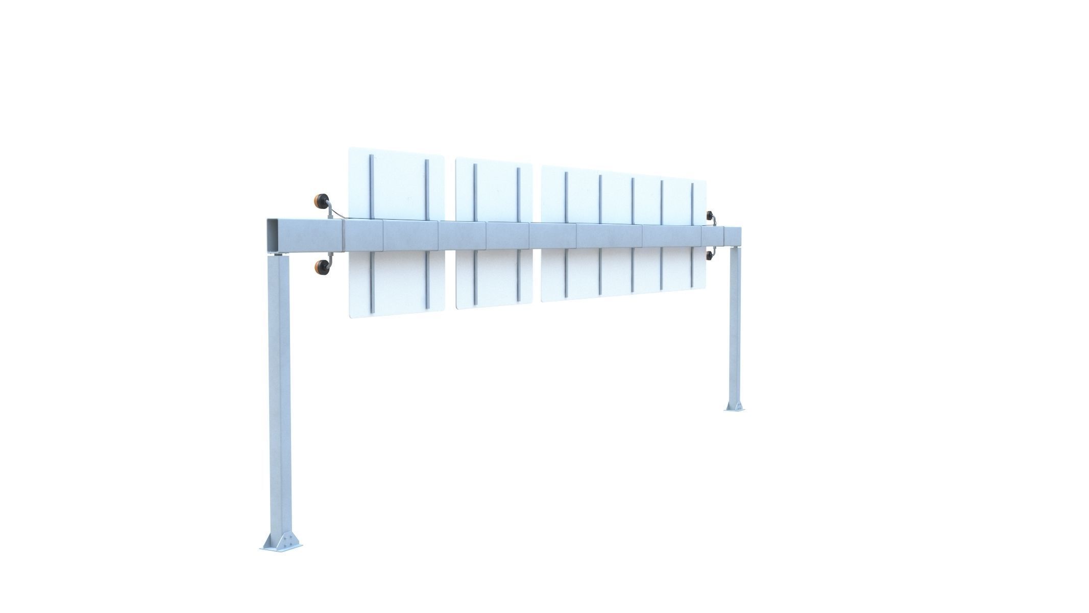 Highway Sign 05 Low-poly 3D model_6