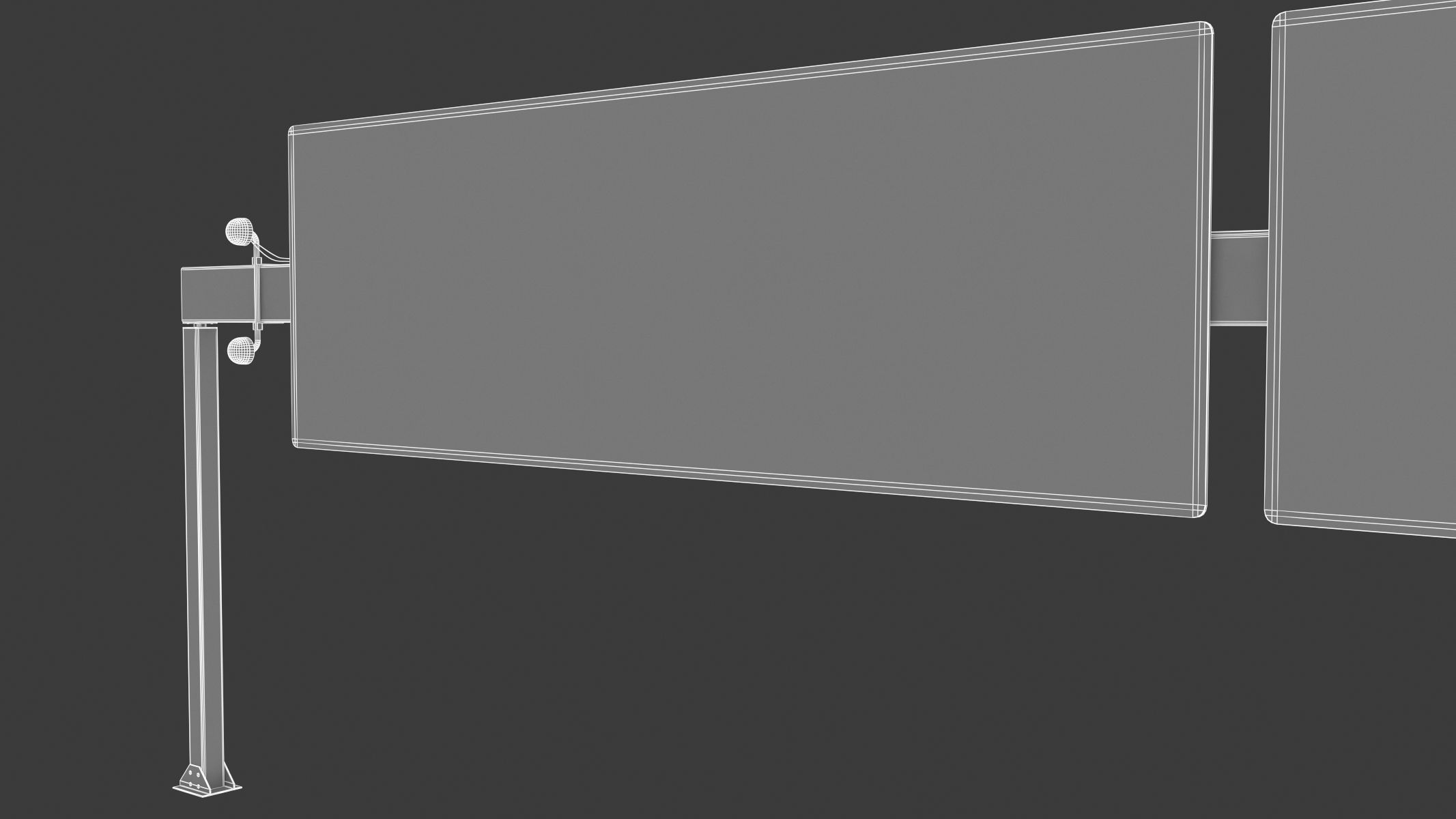 Highway Sign 05 Low-poly 3D model_32