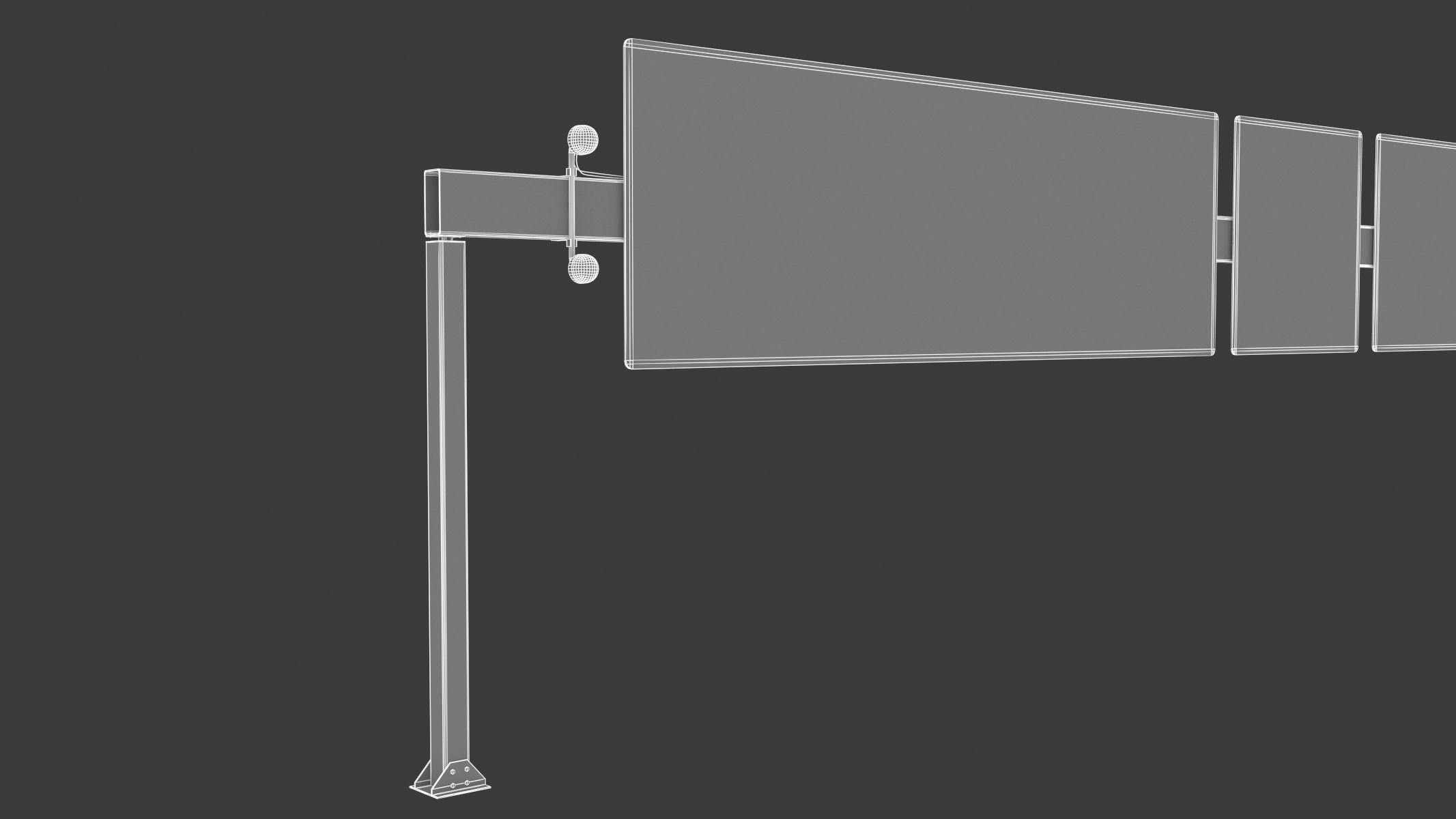 Highway Sign 05 Low-poly 3D model_38