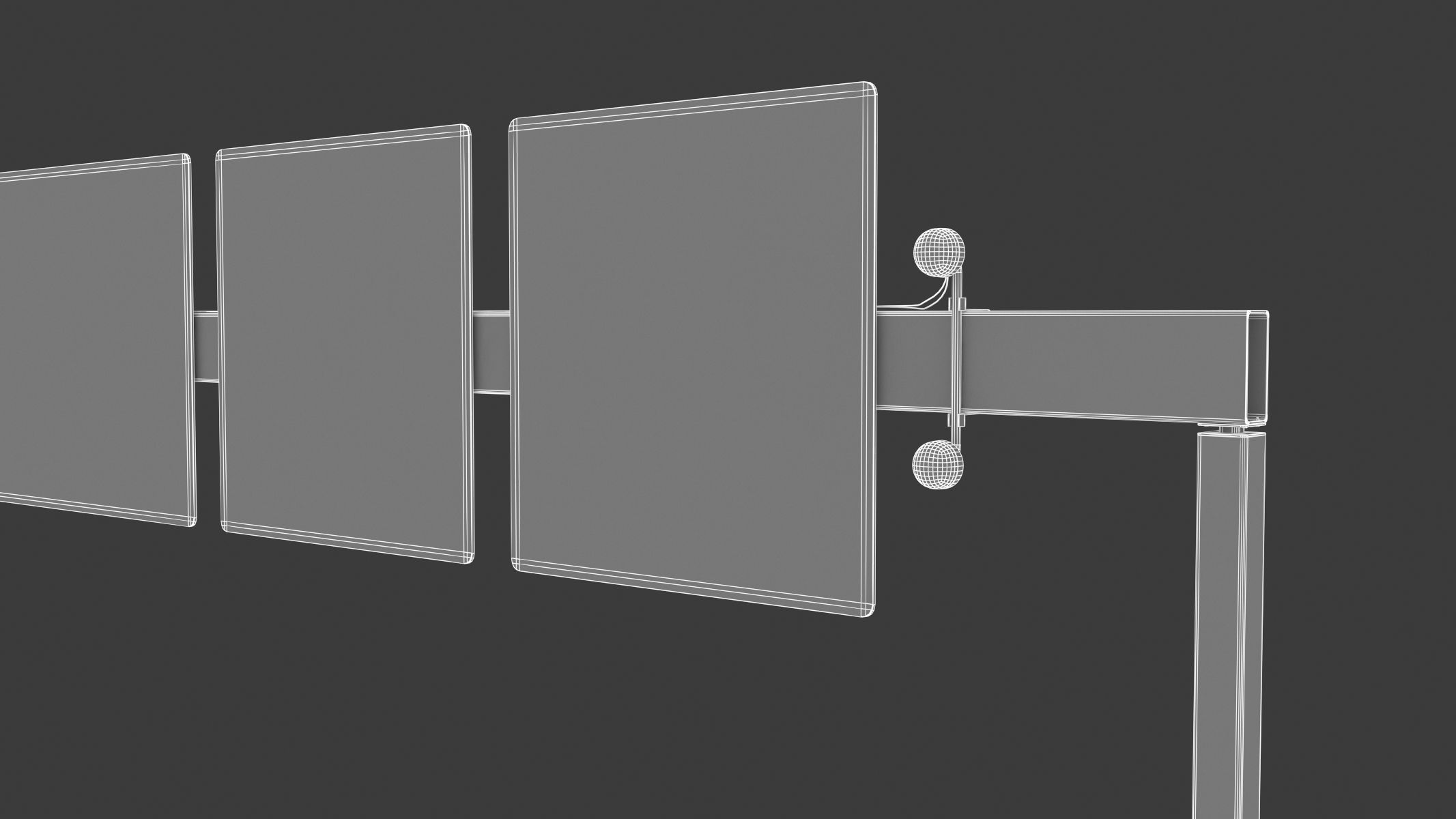 Highway Sign 05 Low-poly 3D model_33