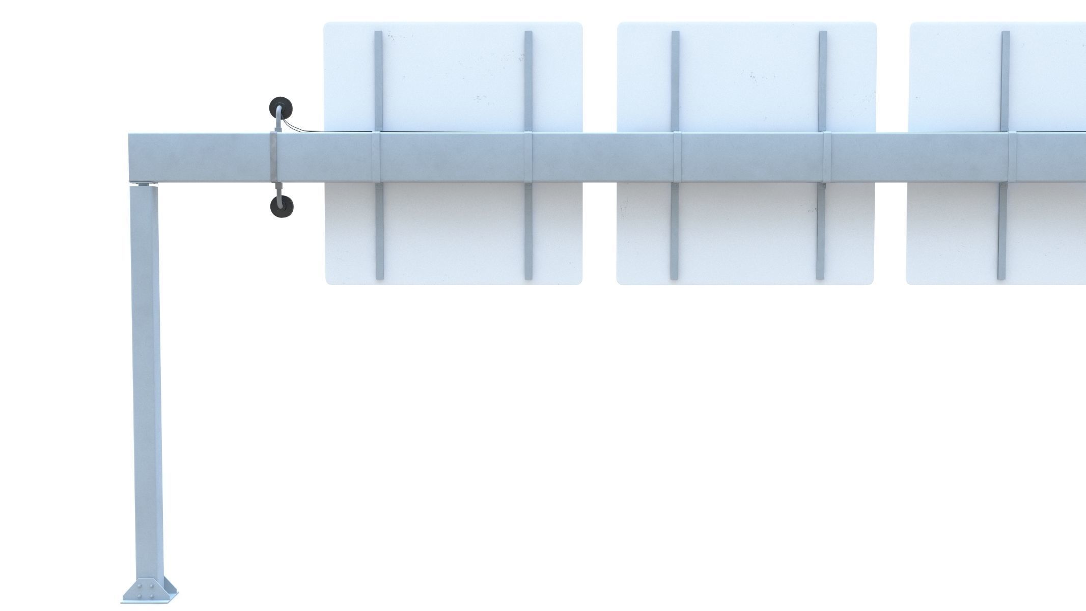 Highway Sign 05 Low-poly 3D model_16