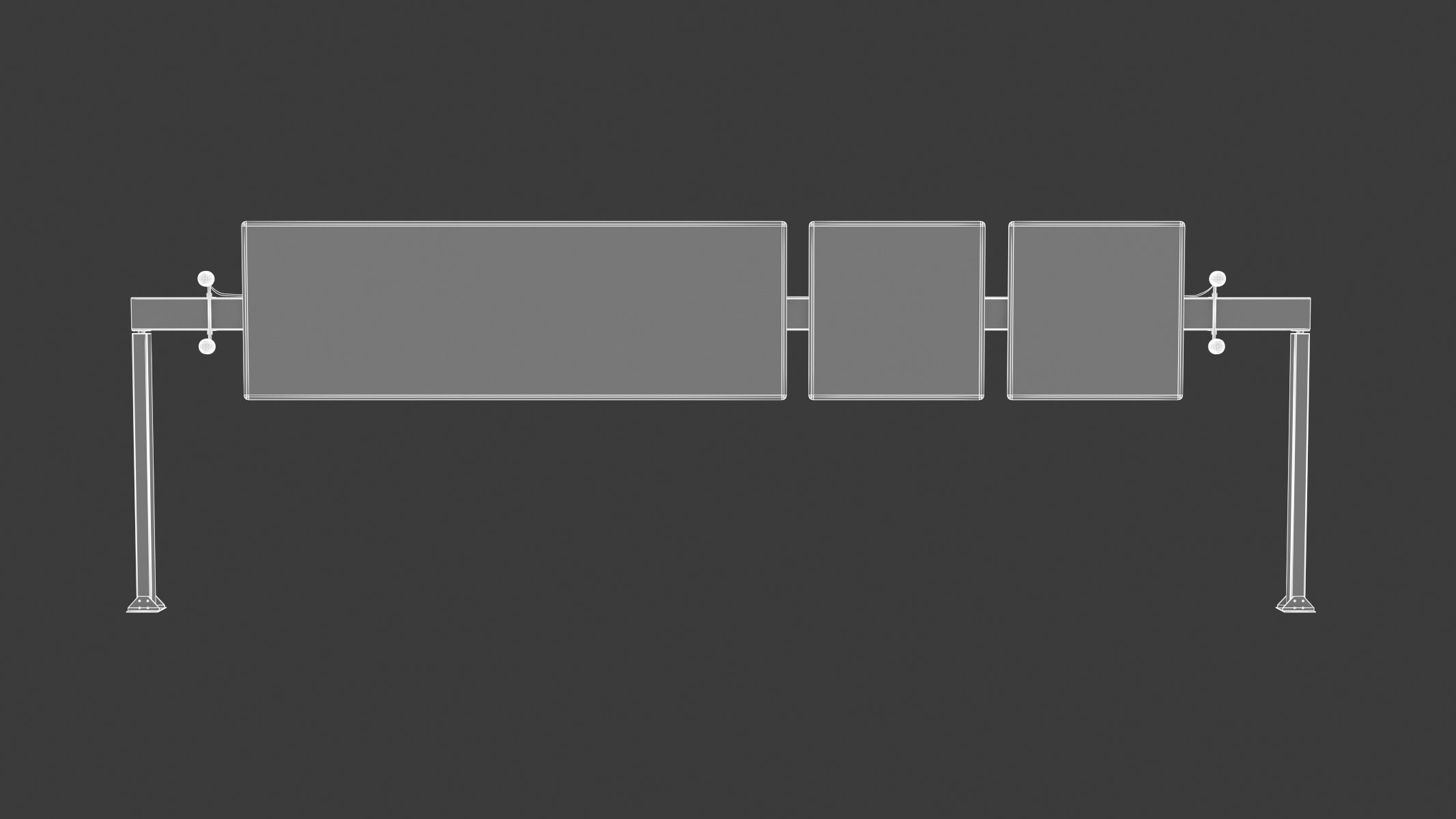 Highway Sign 05 Low-poly 3D model_20