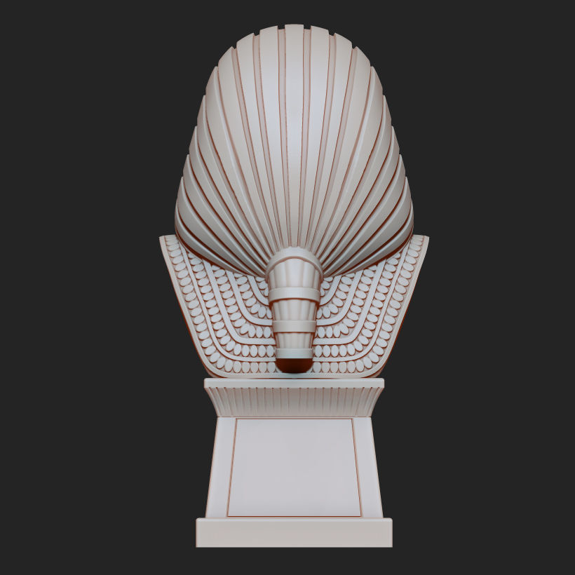 Tutankhamun Pharaoh King Egyptian Bust 3D Print 3D print model_3