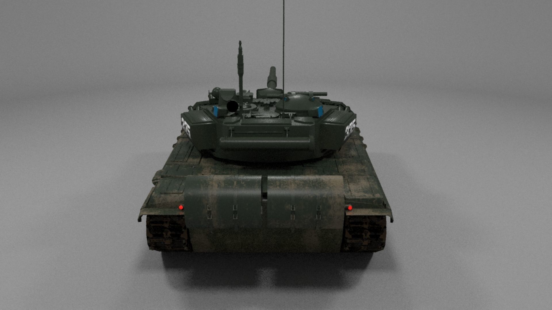High-Quality Weathered T90A Main Battle Tank 3D Model Low-poly 3D model_12