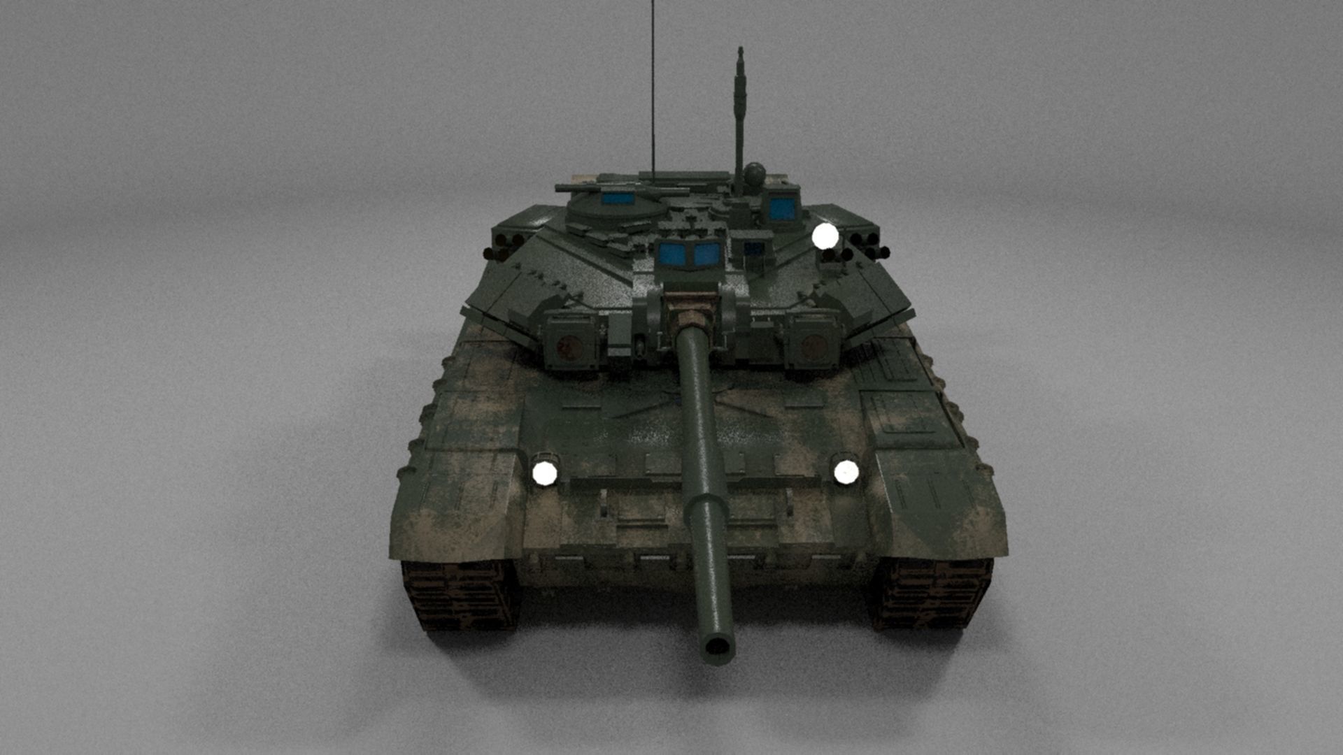 High-Quality Weathered T90A Main Battle Tank 3D Model Low-poly 3D model_22