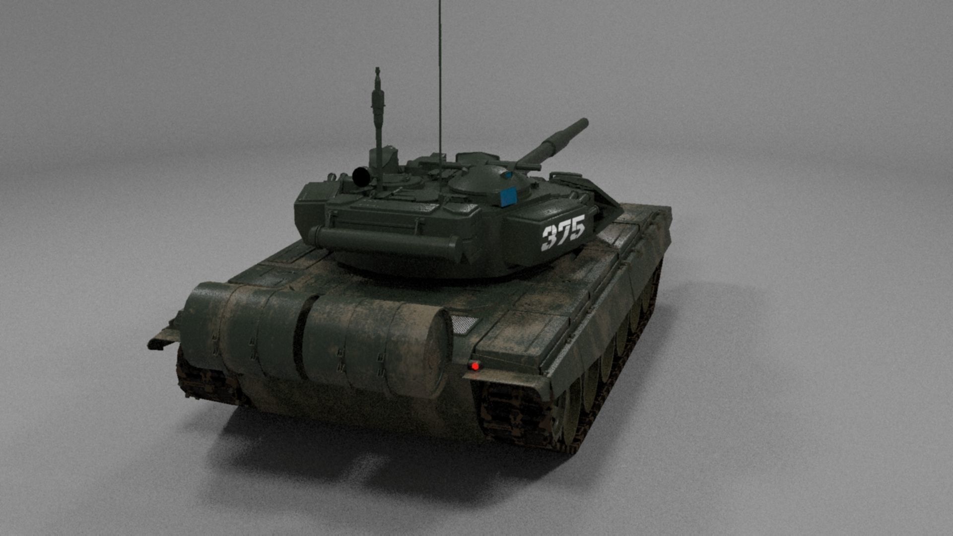 High-Quality Weathered T90A Main Battle Tank 3D Model Low-poly 3D model_13