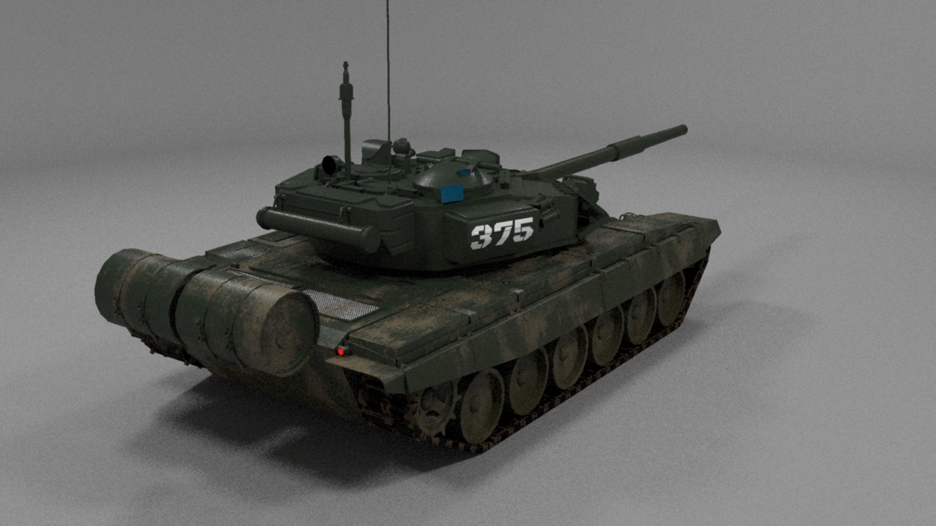 High-Quality Weathered T90A Main Battle Tank 3D Model Low-poly 3D model_14