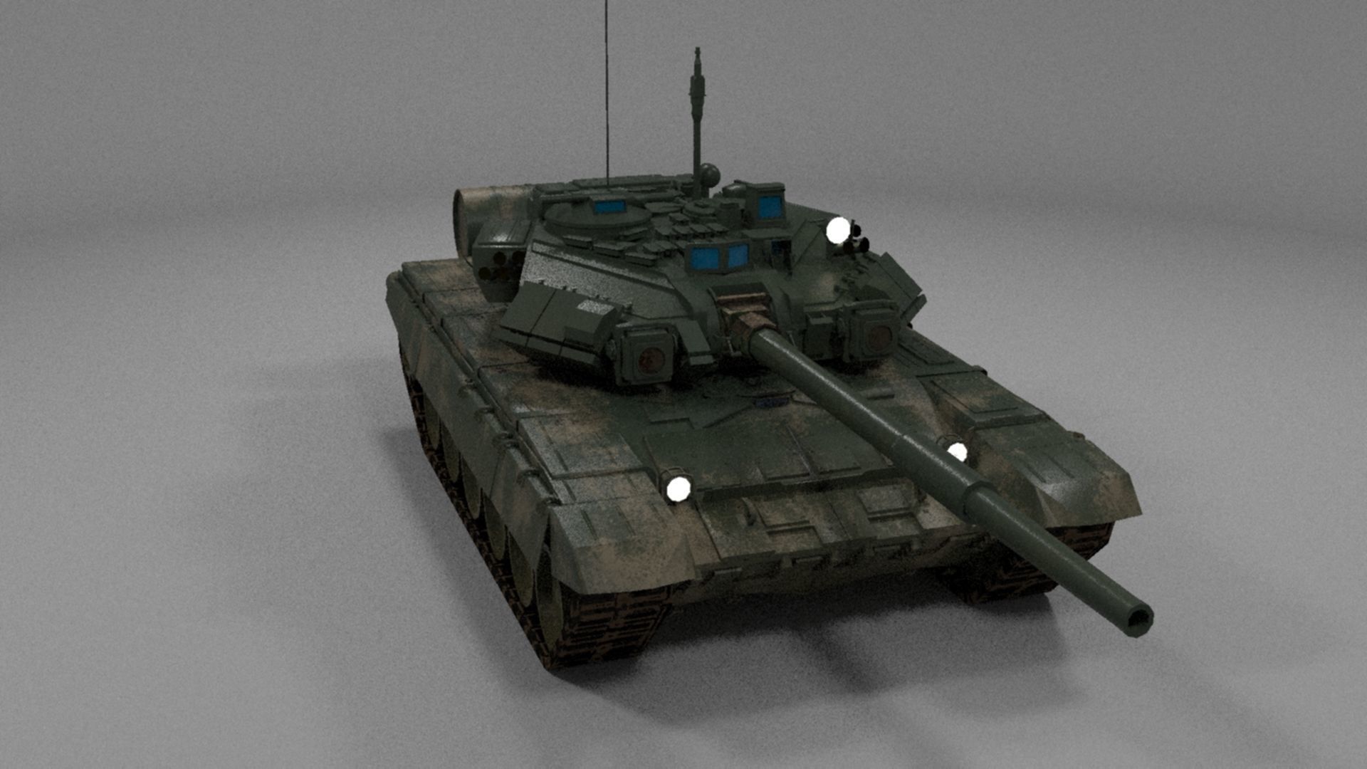 High-Quality Weathered T90A Main Battle Tank 3D Model Low-poly 3D model_21