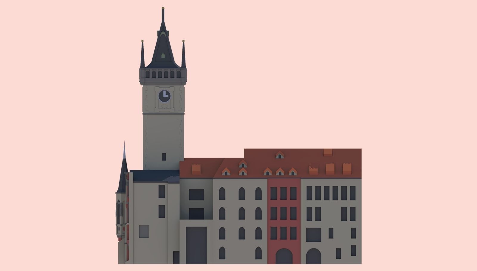 Prague Old City Hall 3D print model_5