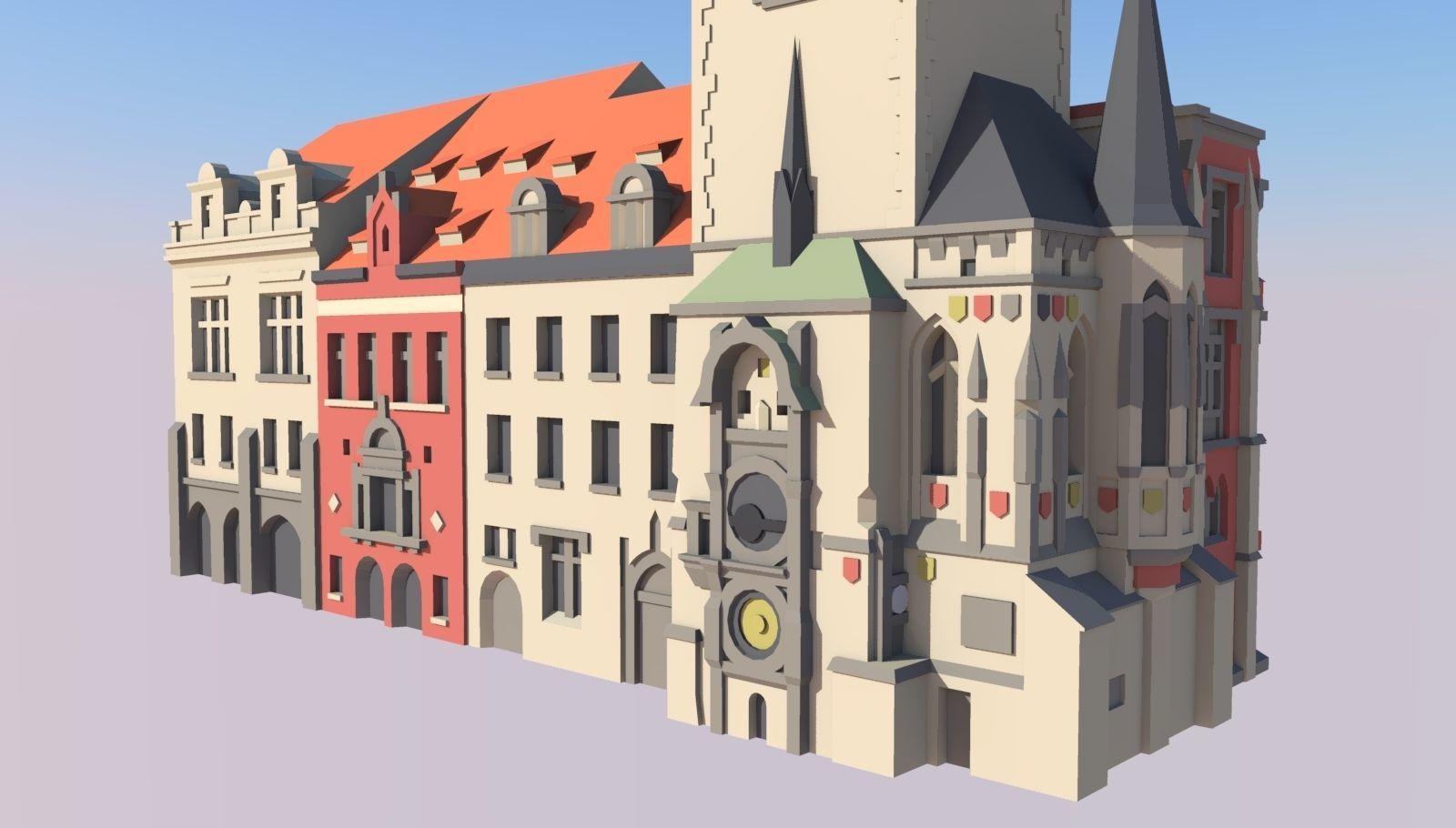Prague Old City Hall 3D print model_1
