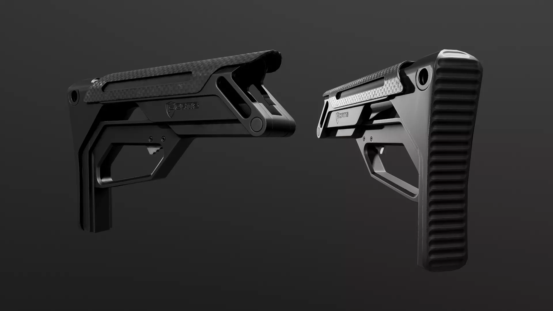 Fortis Lever Action AR15 Collapsible Buttstock Low-poly 3D model_0