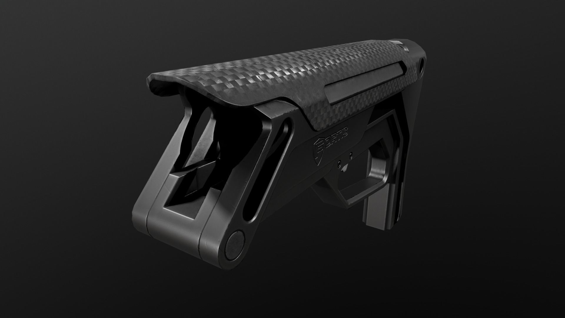 Fortis Lever Action AR15 Collapsible Buttstock Low-poly 3D model_6