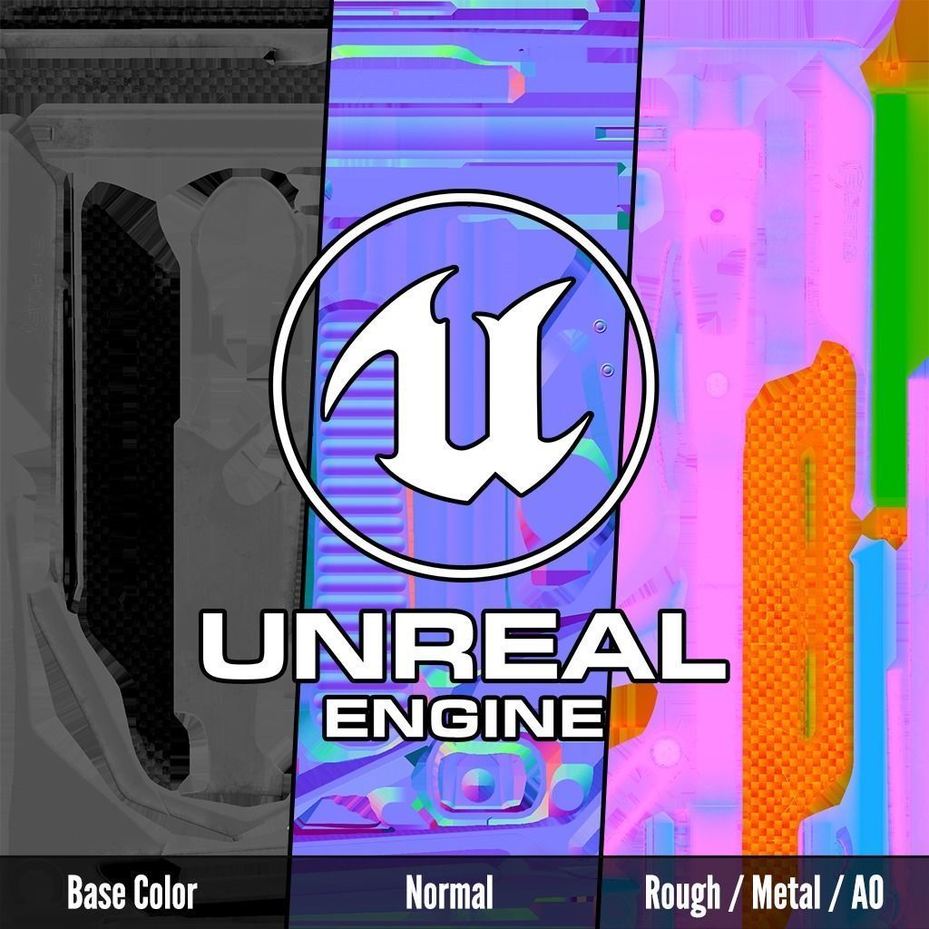 Fortis Lever Action AR15 Collapsible Buttstock Low-poly 3D model_18