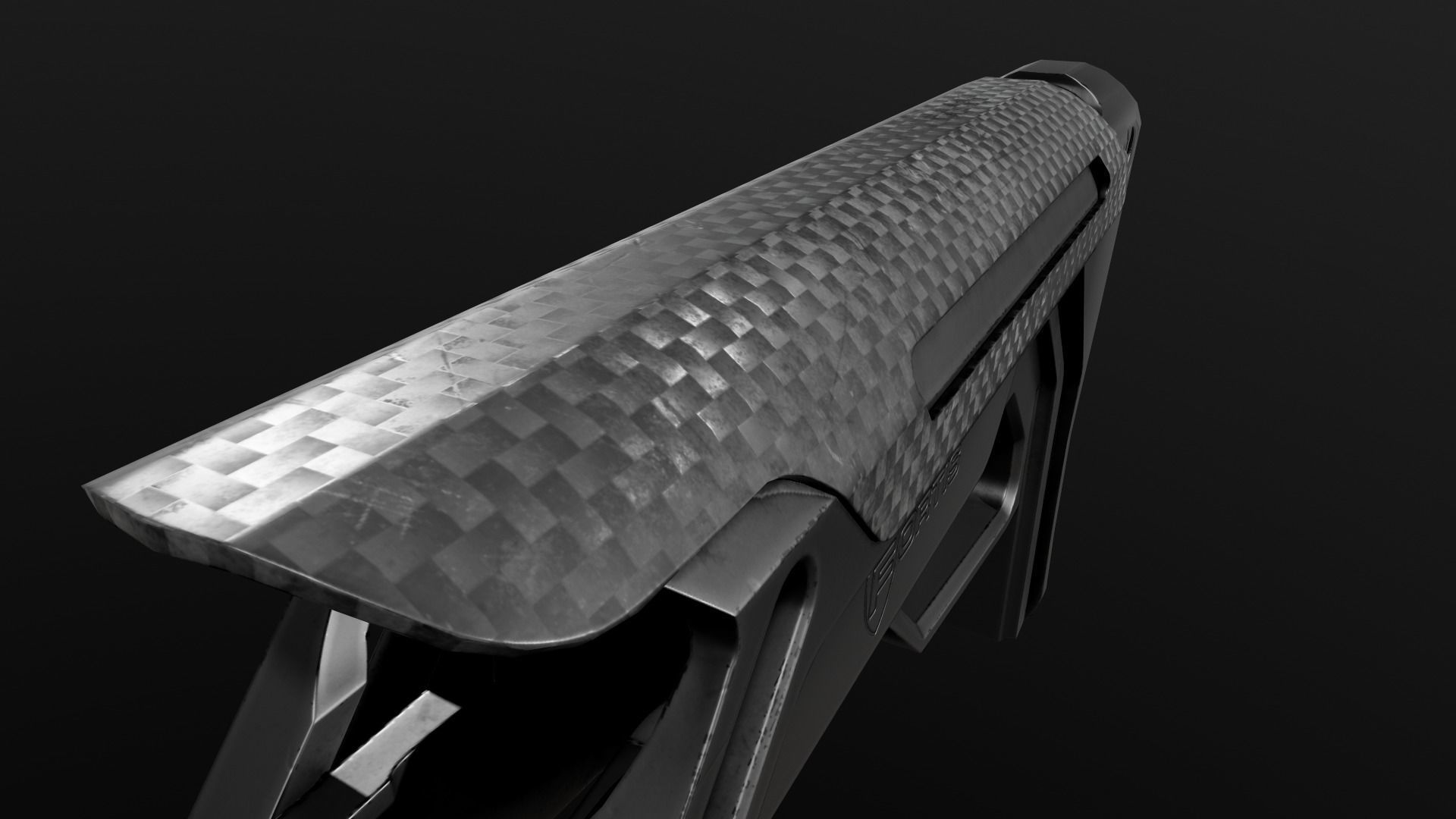 Fortis Lever Action AR15 Collapsible Buttstock Low-poly 3D model_11