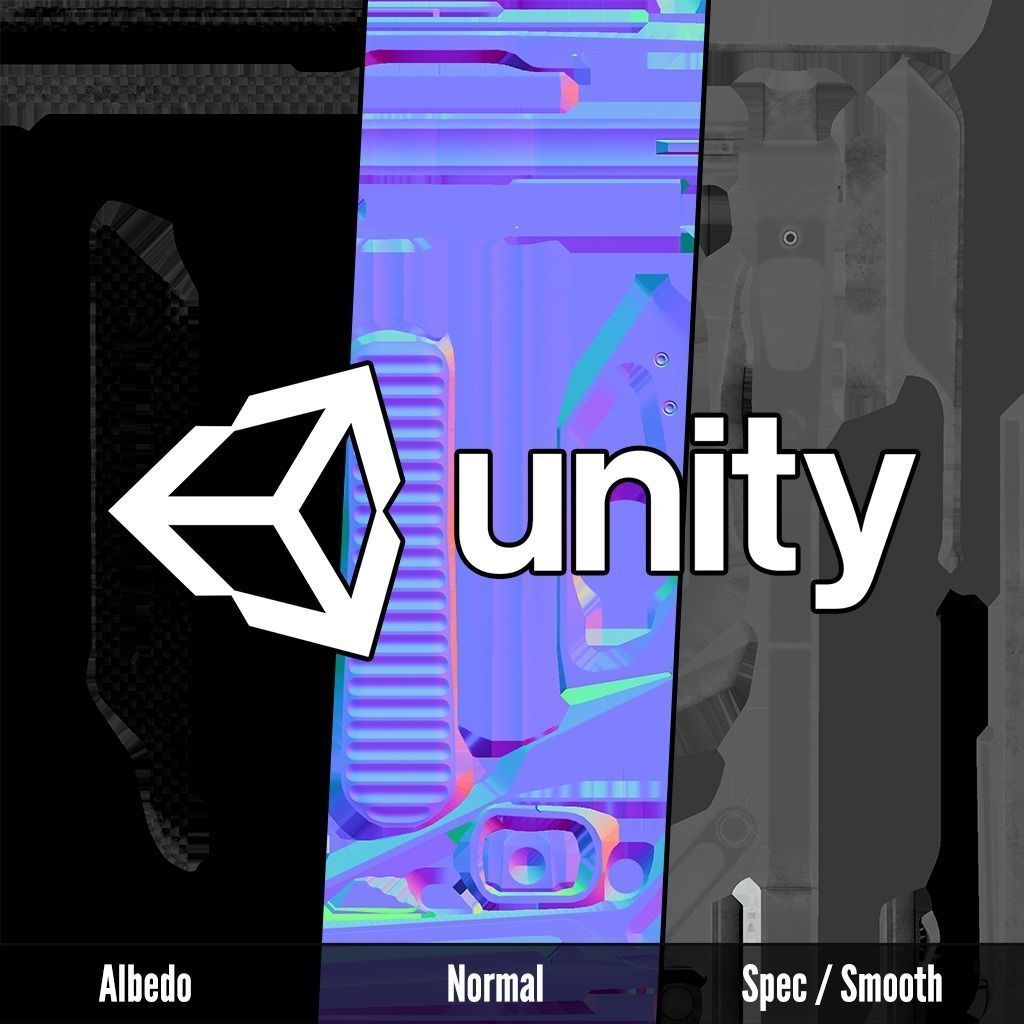 Fortis Lever Action AR15 Collapsible Buttstock Low-poly 3D model_19