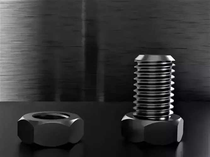 Nut Bolt M12 3D print model