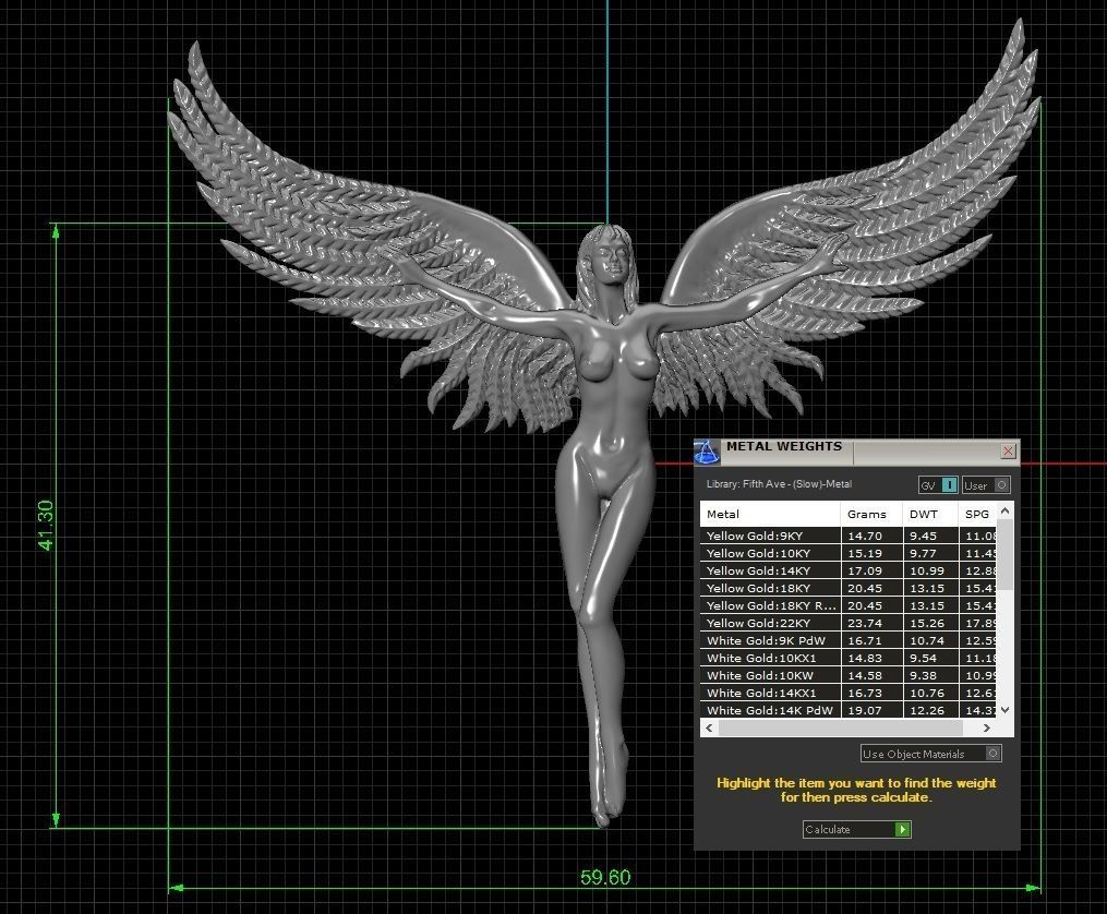 Angel Pendant 3D print model_1