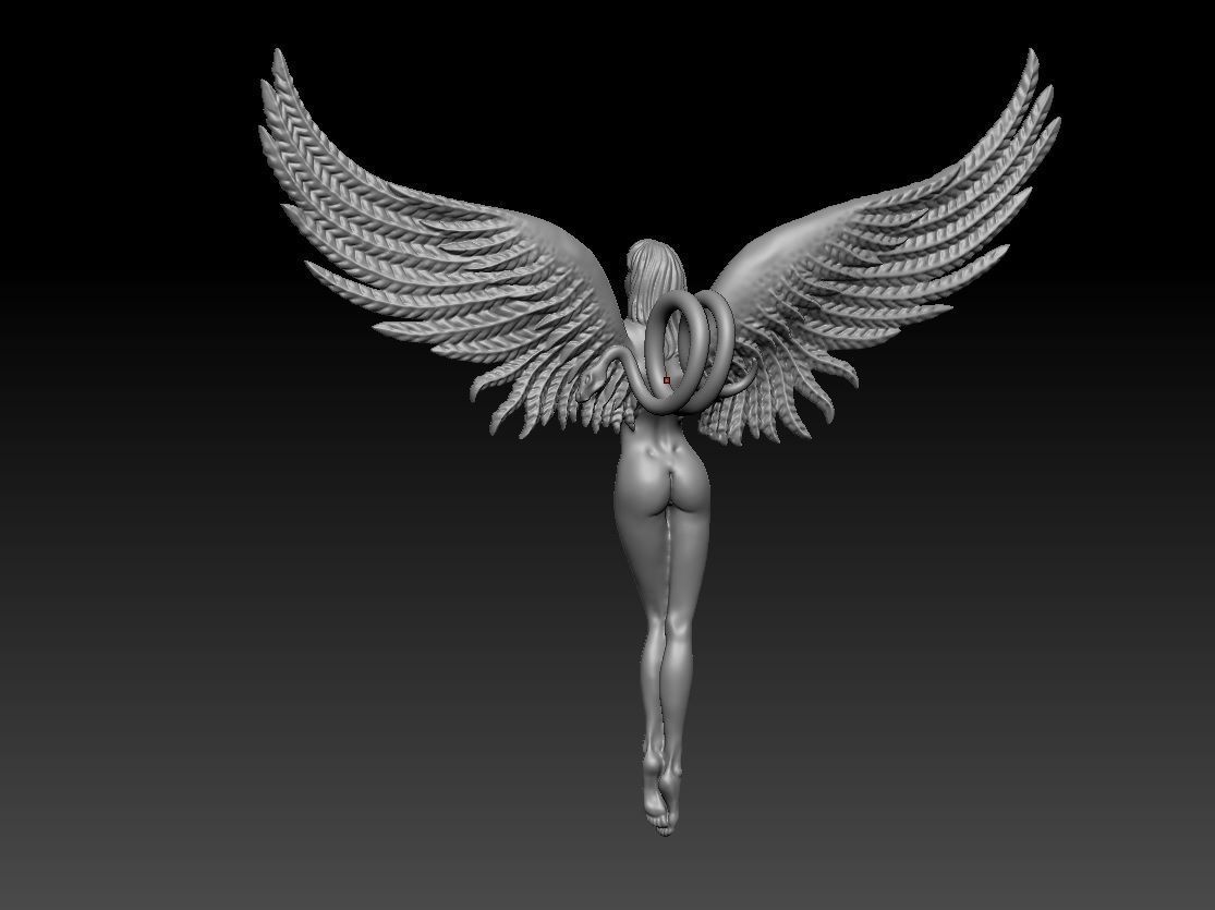 Angel Pendant 3D print model_5
