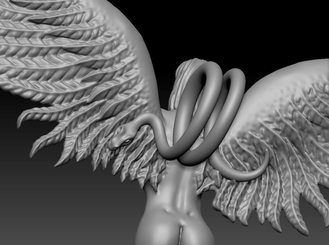 Angel Pendant 3D print model_4