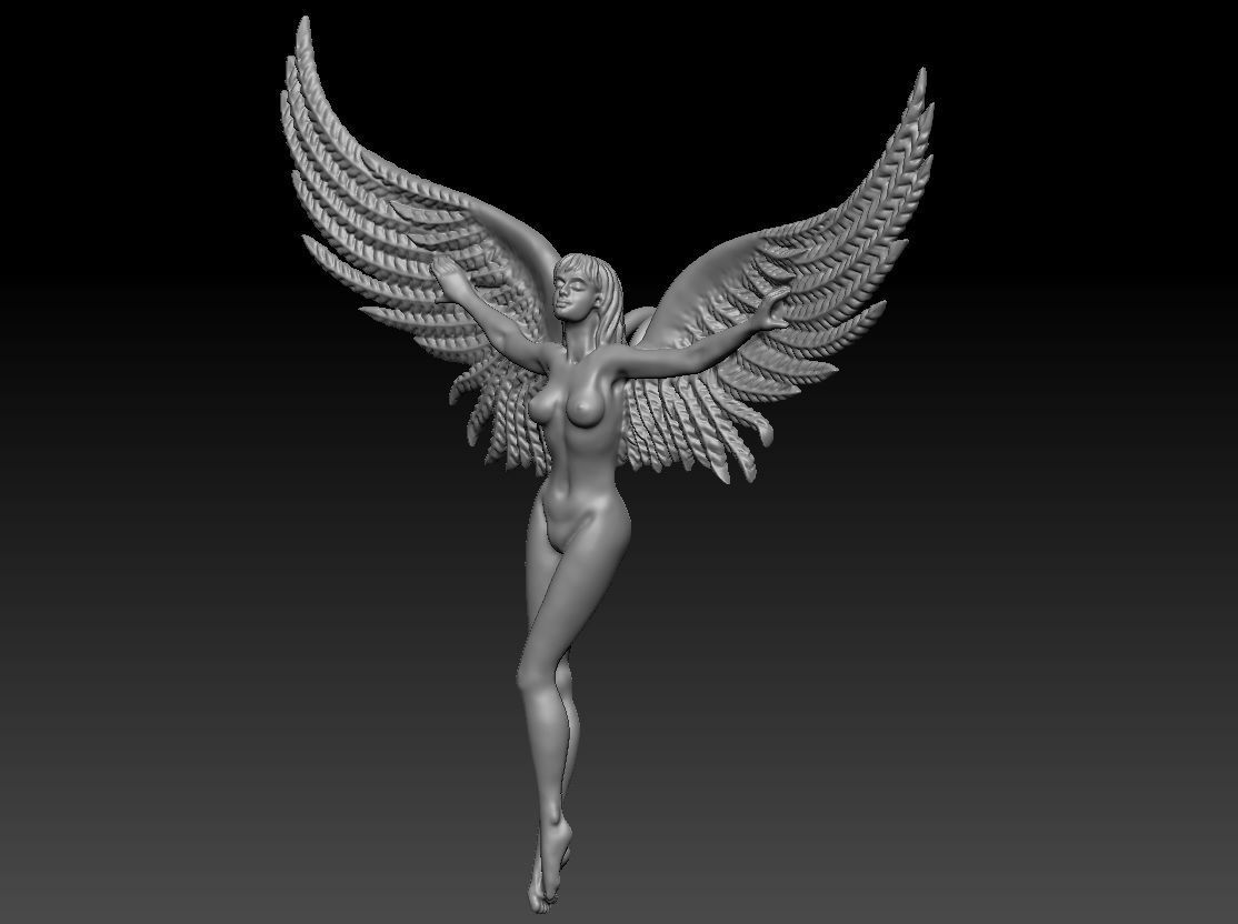 Angel Pendant 3D print model_3