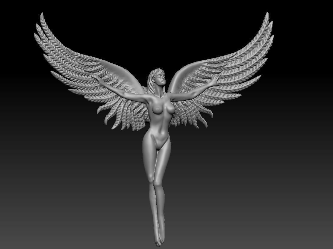Angel Pendant 3D print model_2