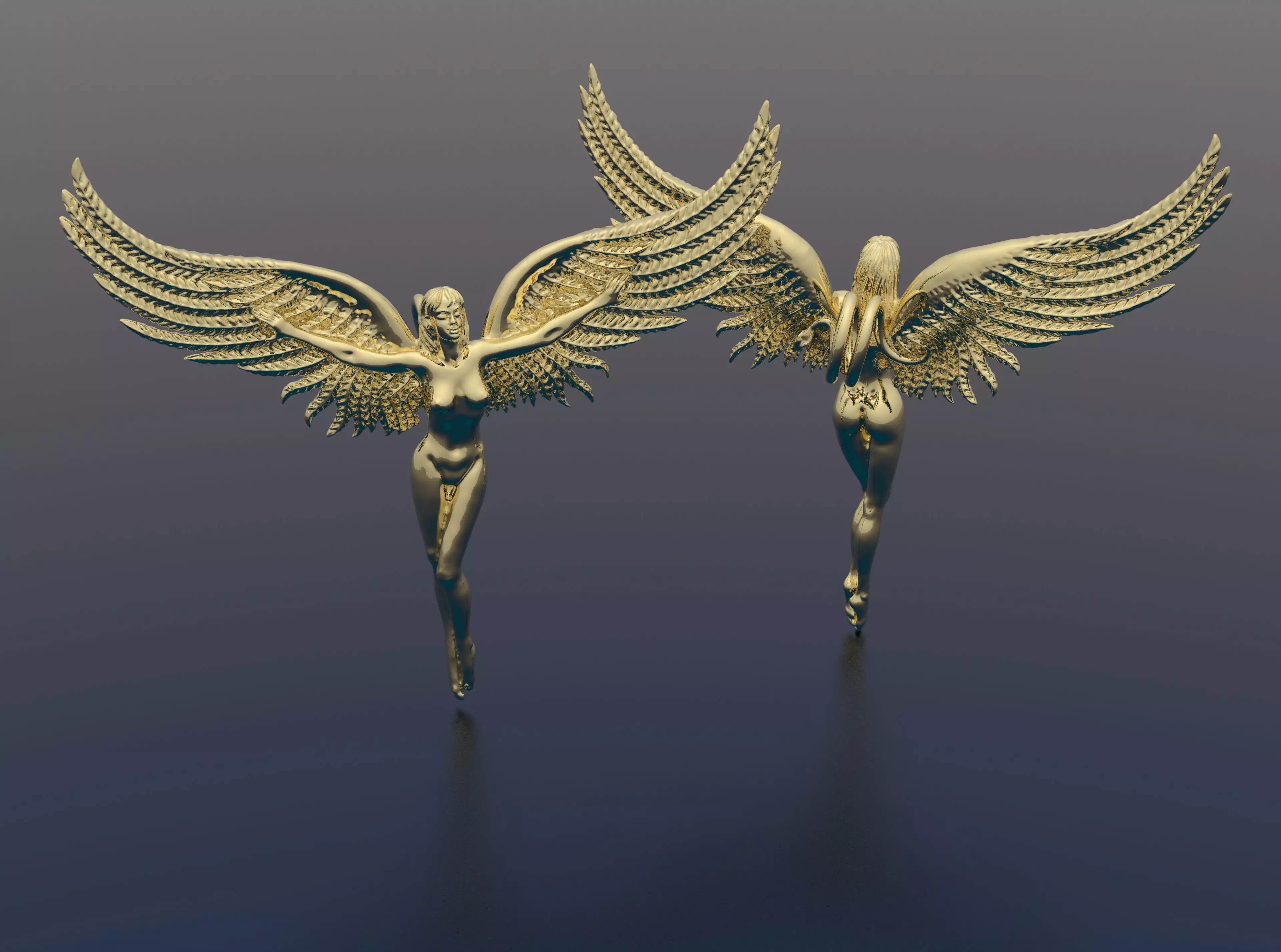 Angel Pendant 3D print model_0