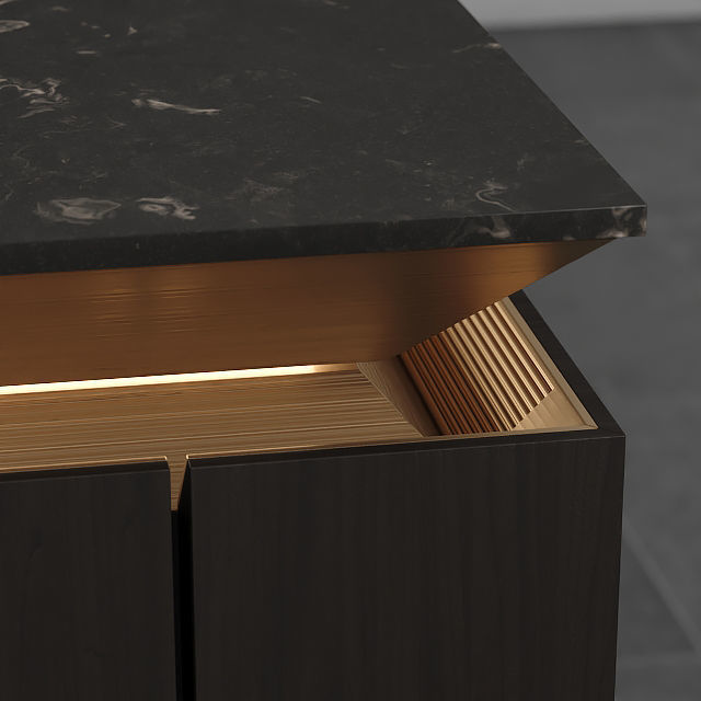 SieMatic-SLX-PURE gold kitchen design 3D model_4