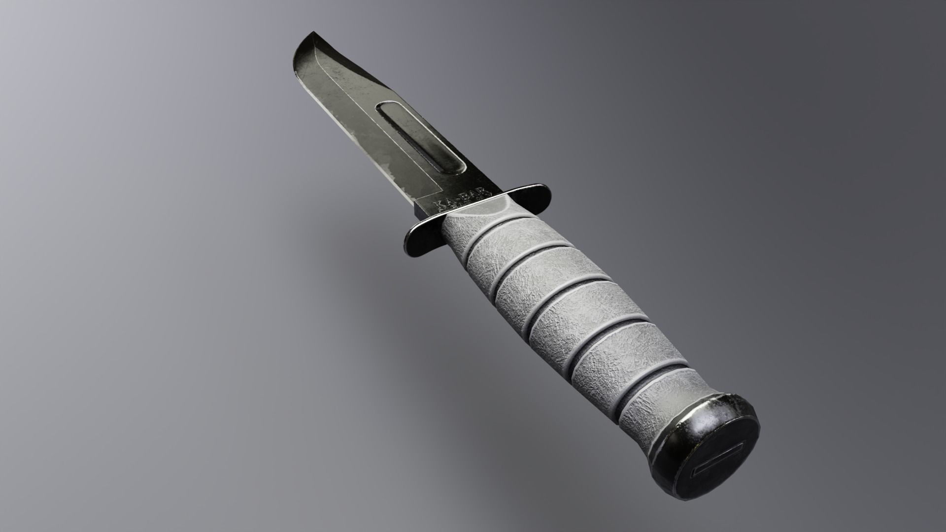 Combat Kabar Knife Low Poly  Low-poly 3D model_7