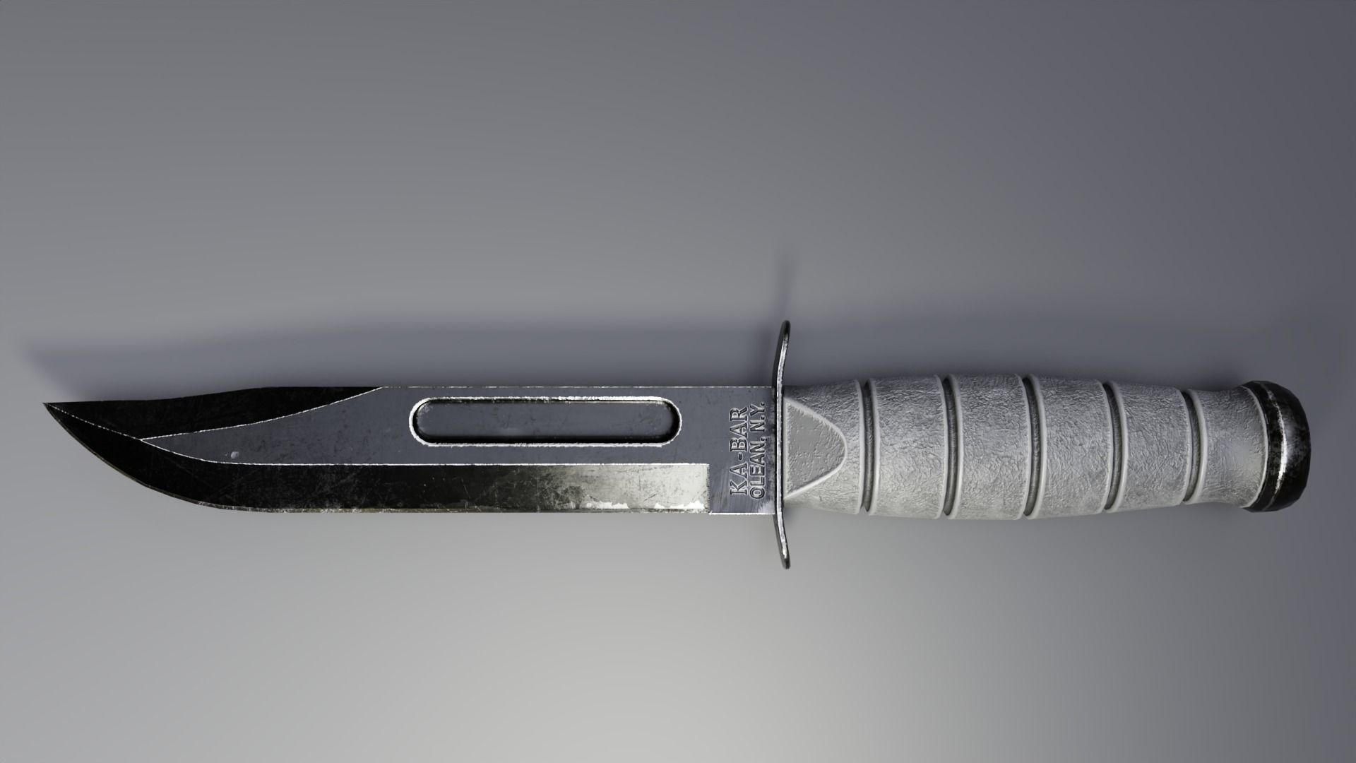 Combat Kabar Knife Low Poly  Low-poly 3D model_5