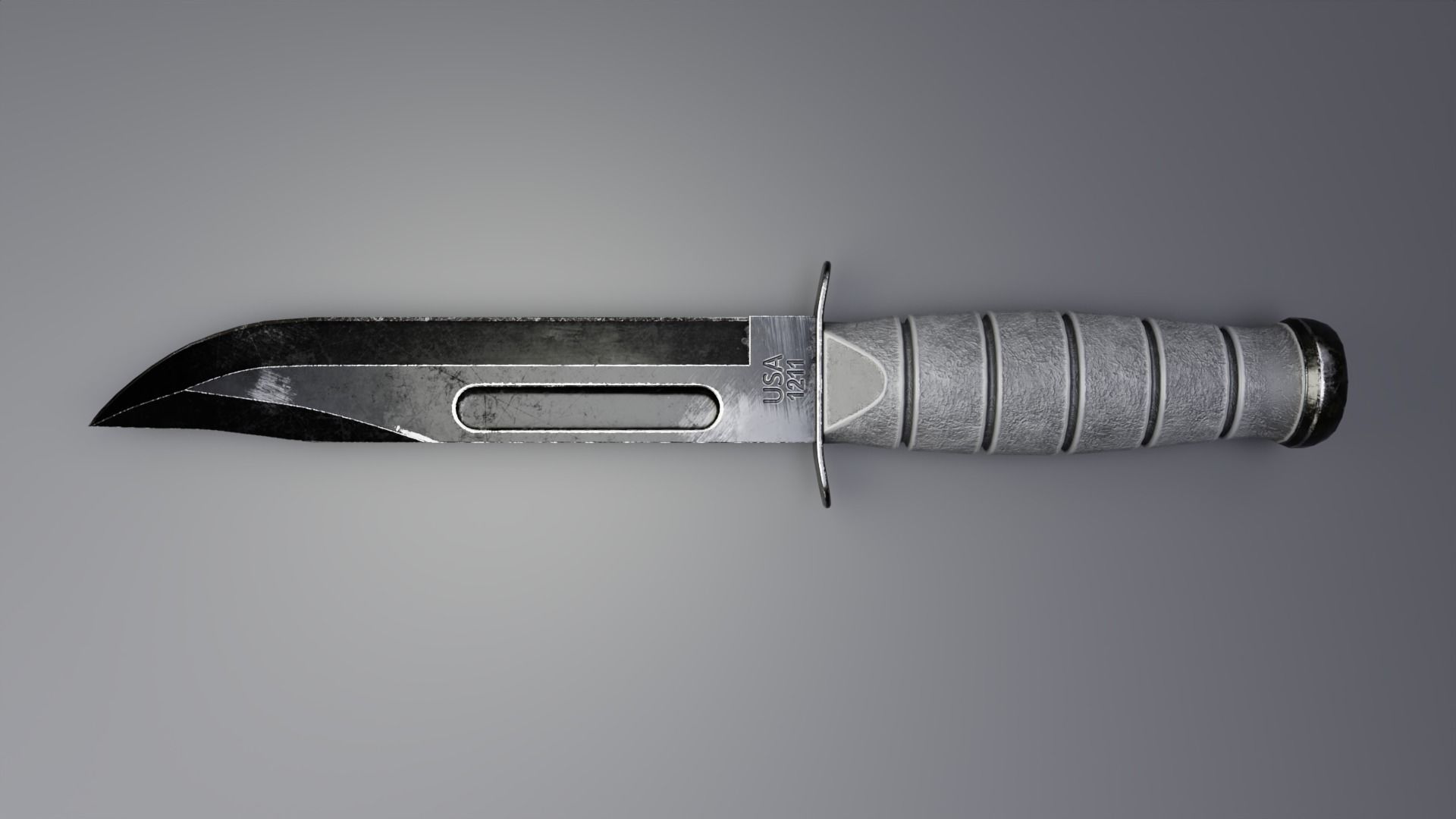 Combat Kabar Knife Low Poly  Low-poly 3D model_6