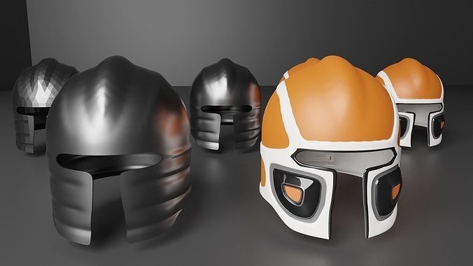 Helmet different helmets Free 3D model