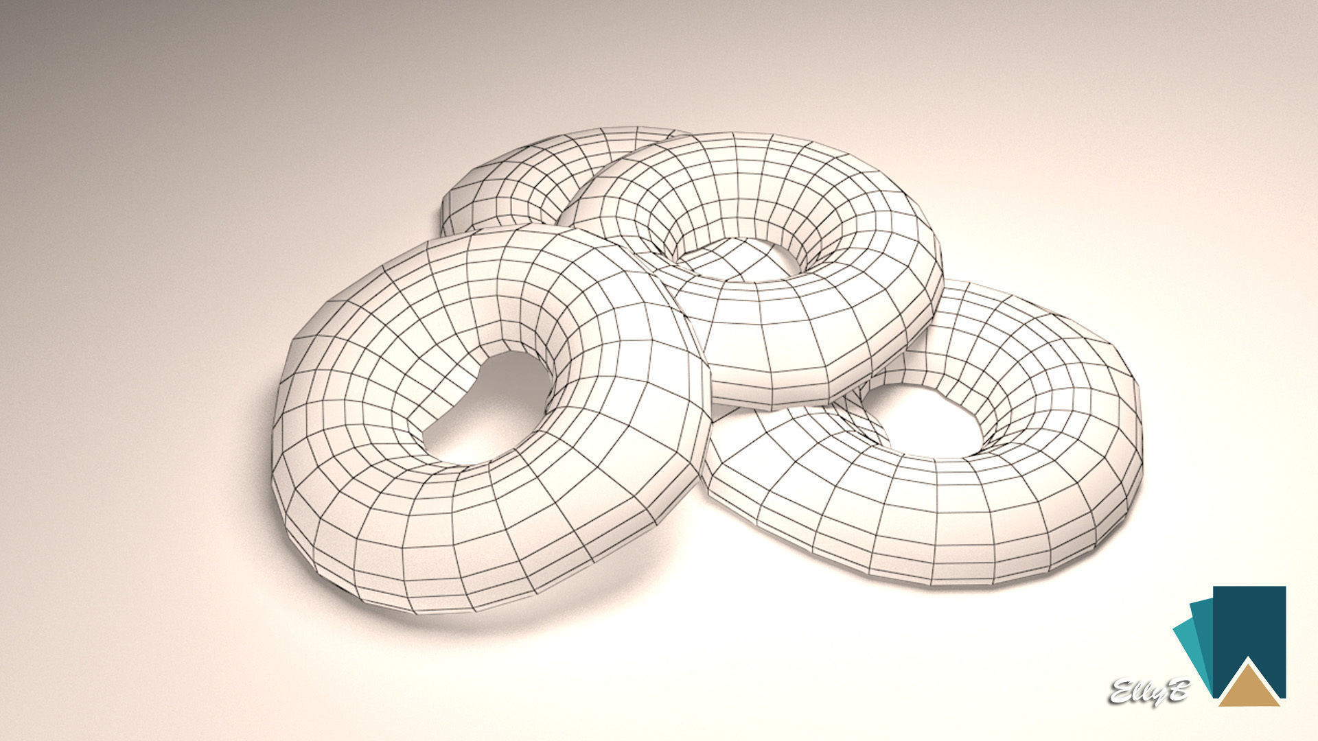 Abbracci Cookies Low-poly 3D model_5