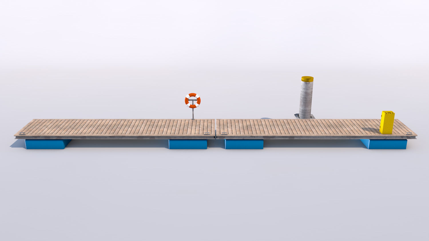 Boat pontoons 3D model_1