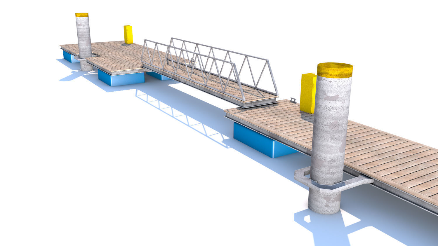 Boat pontoons 3D model_3