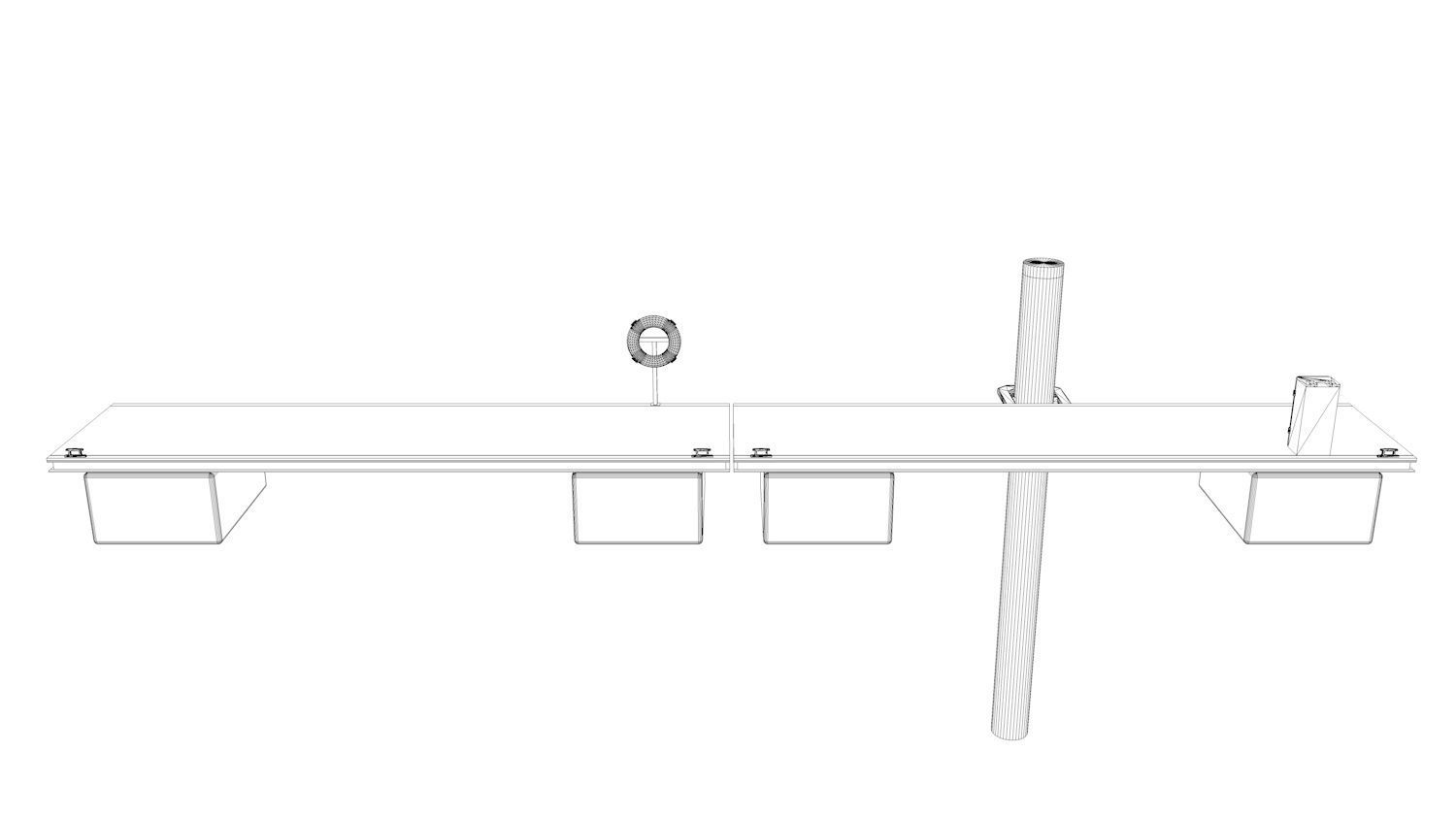 Boat pontoons 3D model_2