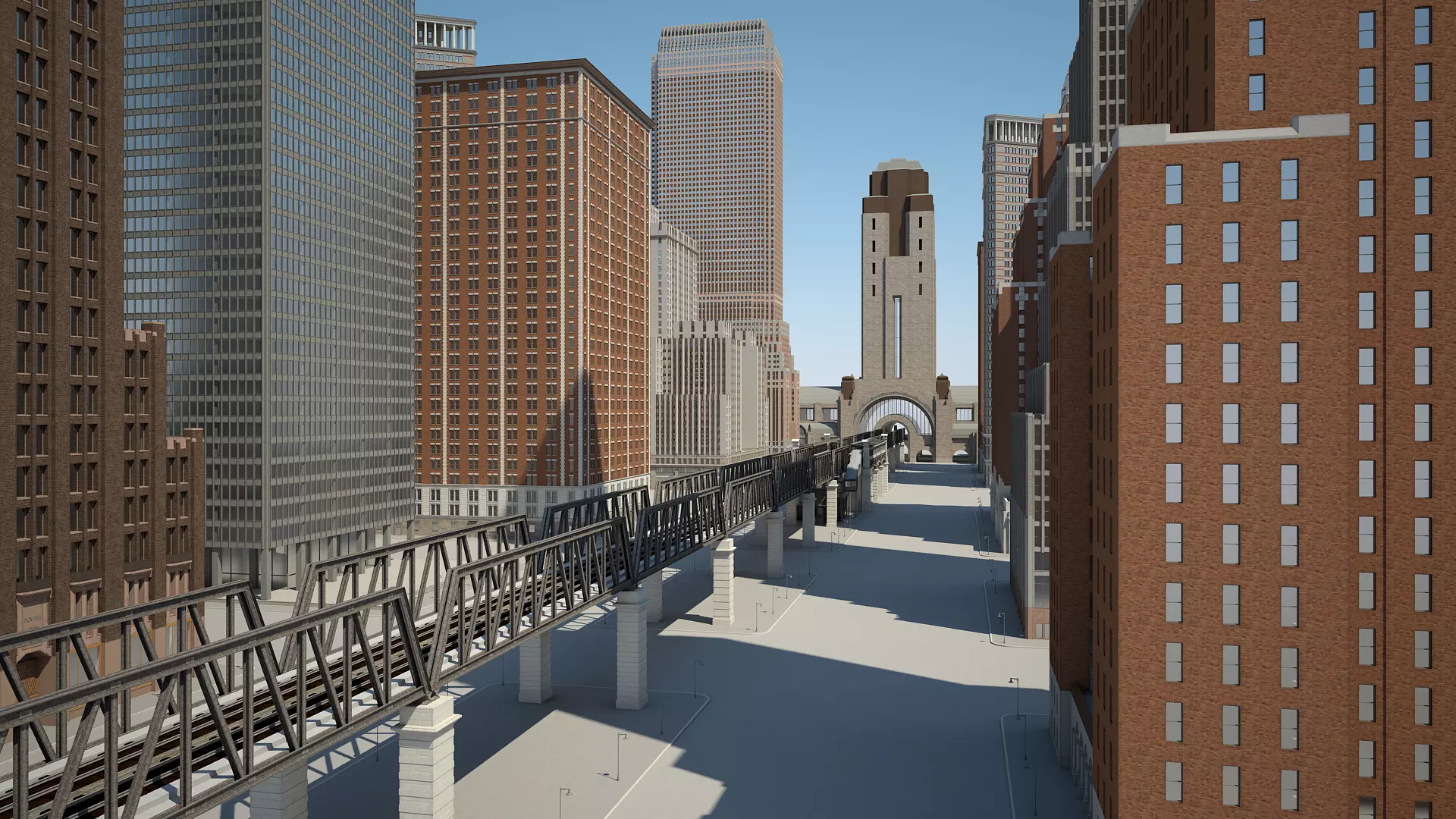 Modern Metropolis 3D model_0
