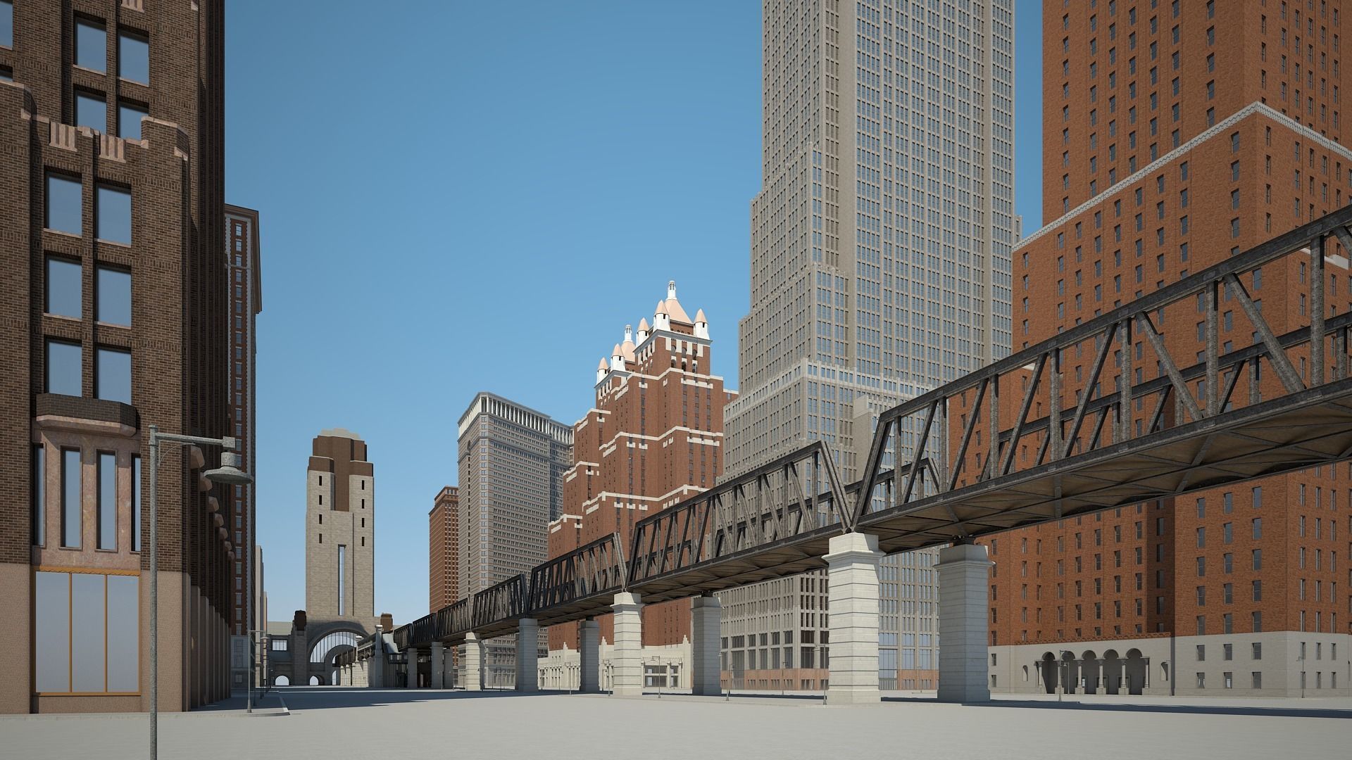 Modern Metropolis 3D model_6