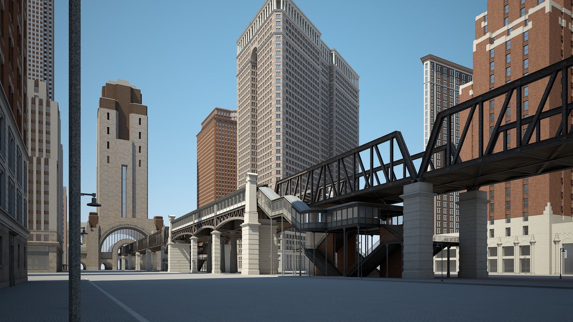 Modern Metropolis 3D model_2