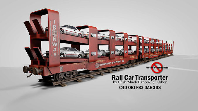 Rail Car Transporter 3D model