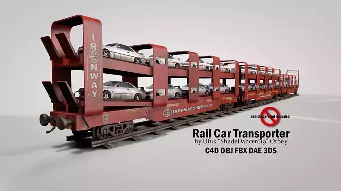 Rail Car Transporter 3D model