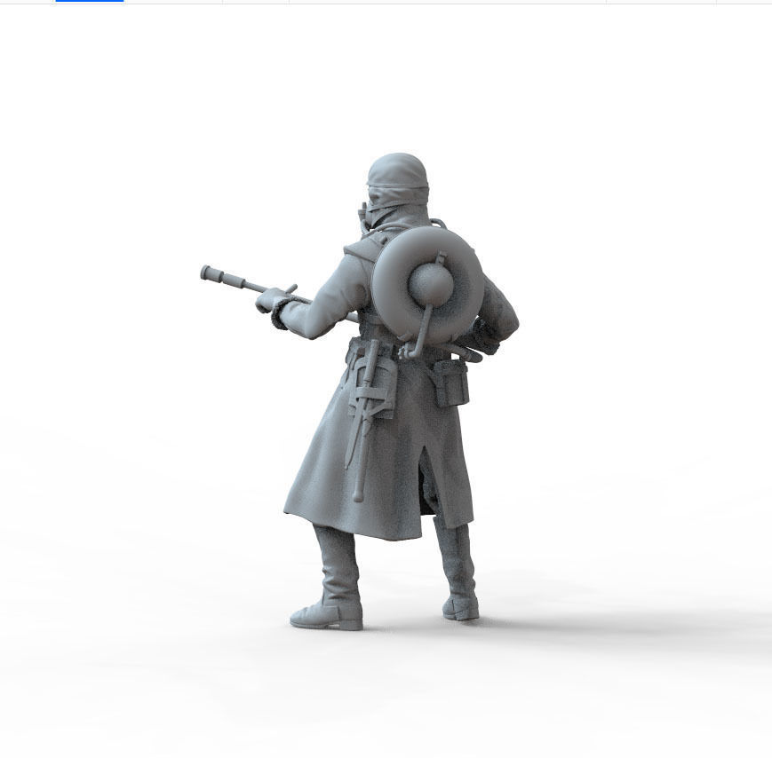 soldier toy holding rifle 3D print model_2