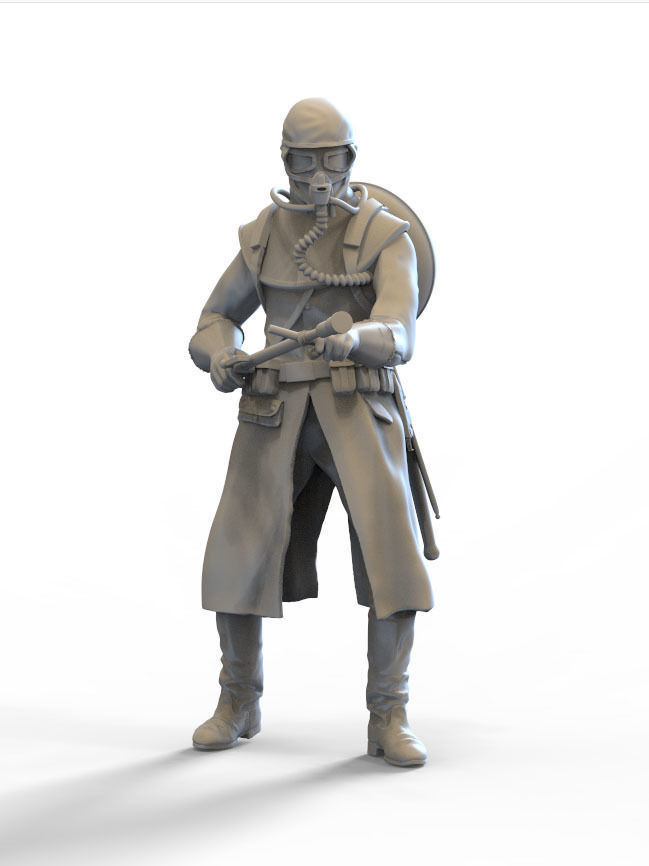 soldier toy holding rifle 3D print model_4