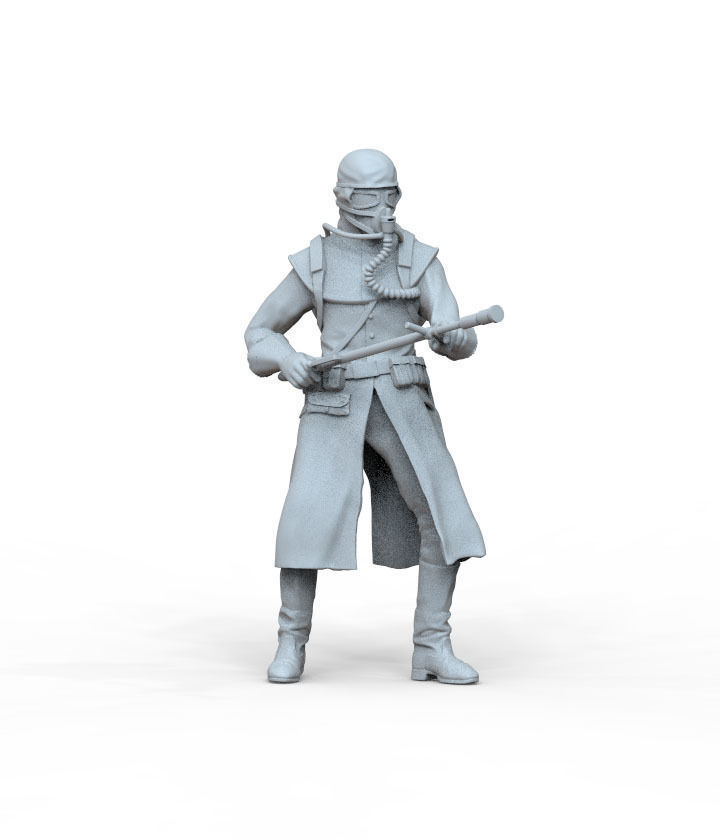 soldier toy holding rifle 3D print model_6