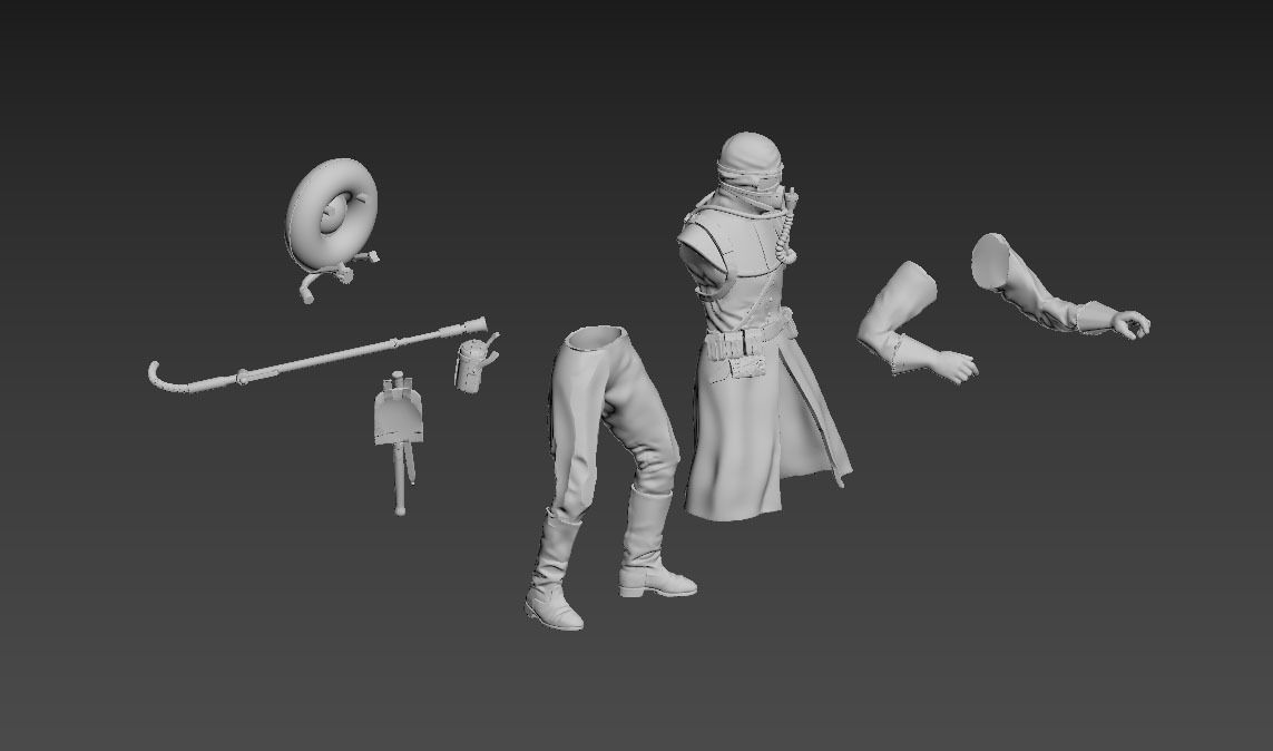 soldier toy holding rifle 3D print model_10