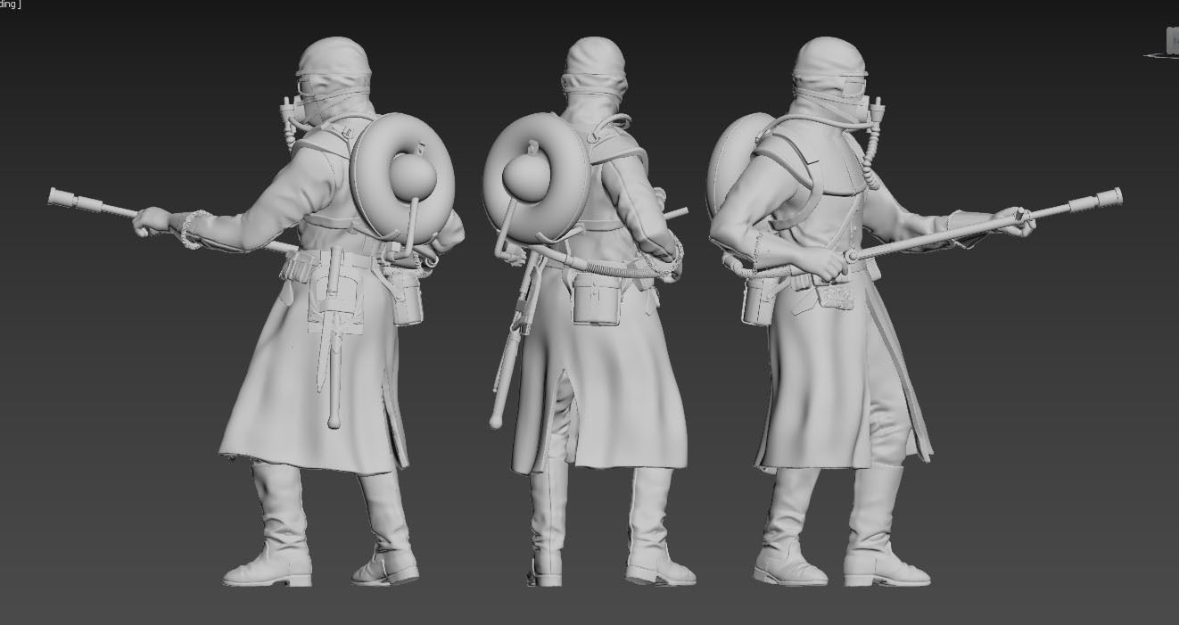 soldier toy holding rifle 3D print model_11