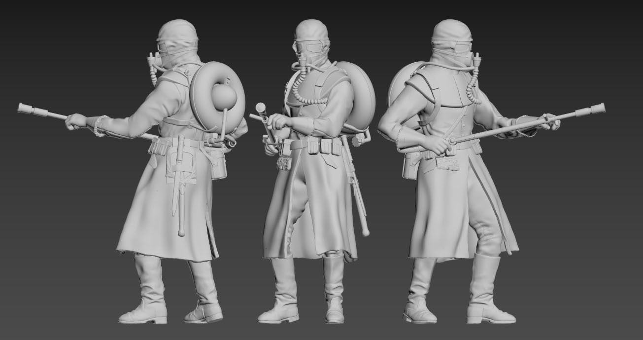 soldier toy holding rifle 3D print model_14
