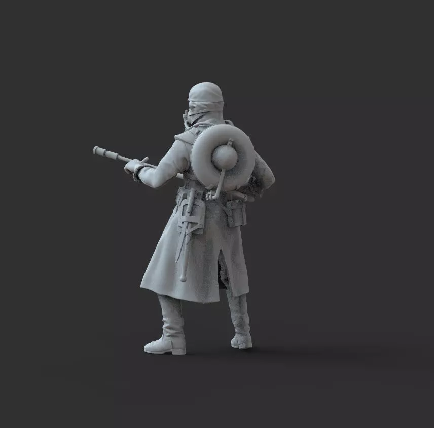 soldier toy holding rifle 3D print model_0