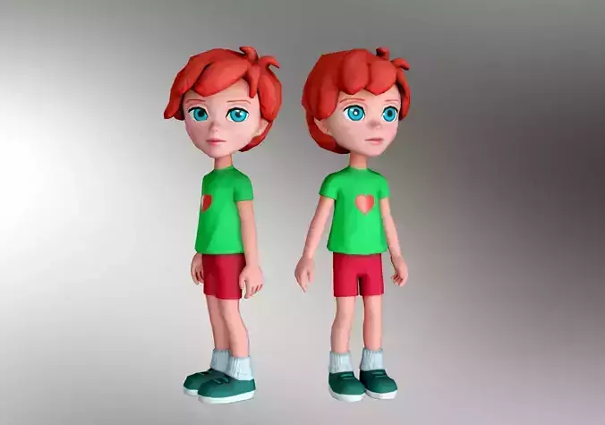 Little Kid Low-poly 3D model