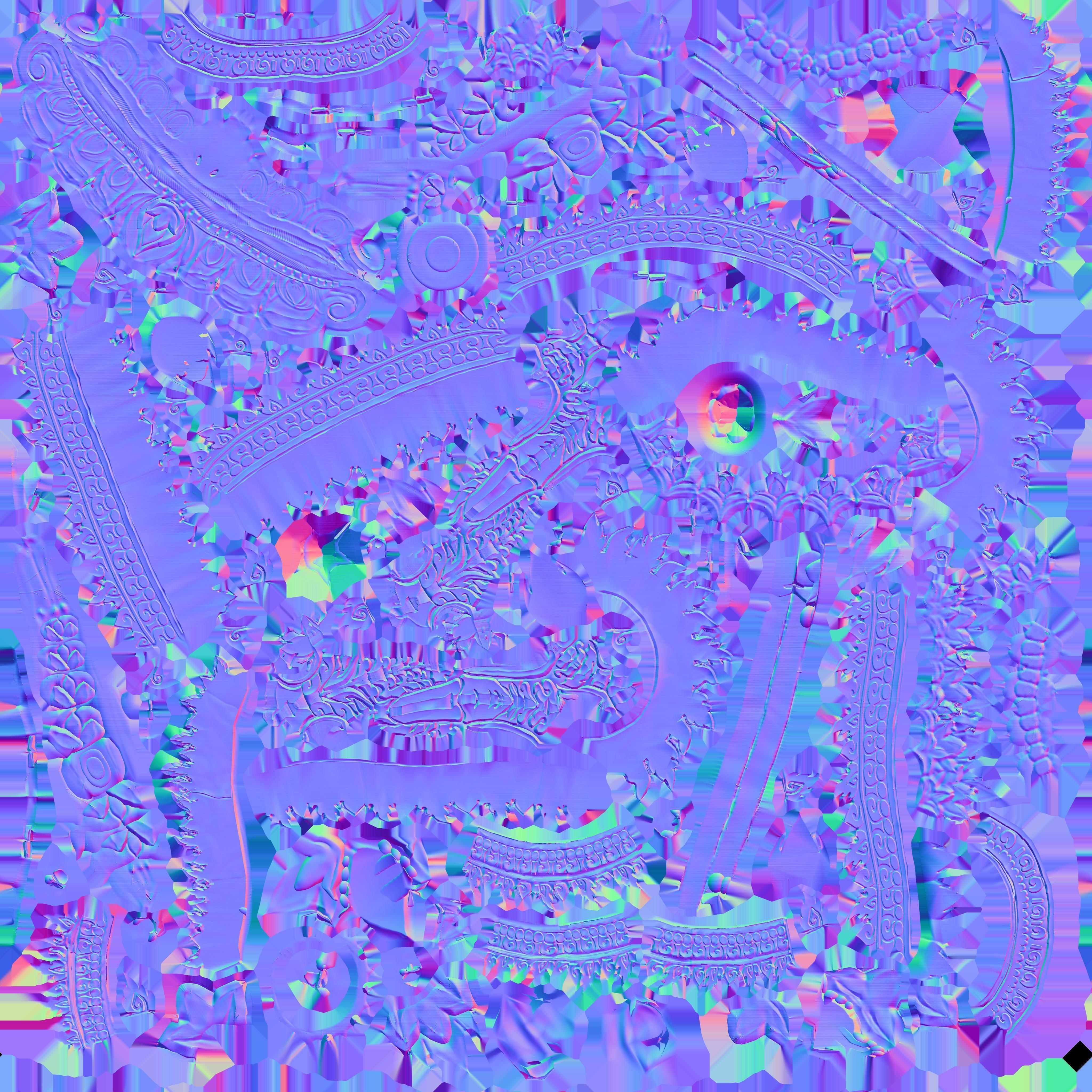 Thai Girl Low-poly 3D model_6